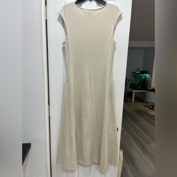 Old Navy Fit & Flare Stretch Dress Soft Flowy Size M Tall Everyday Maxi Comfort - Picture 3 of 4